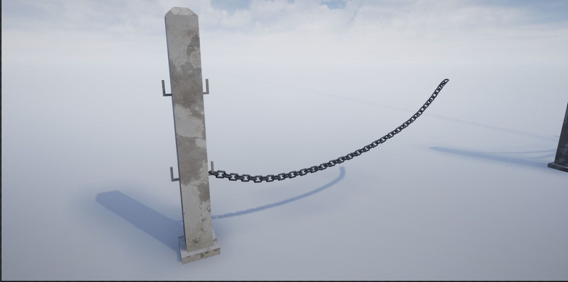 Modular Chained Poles Low-poly 3D model_11