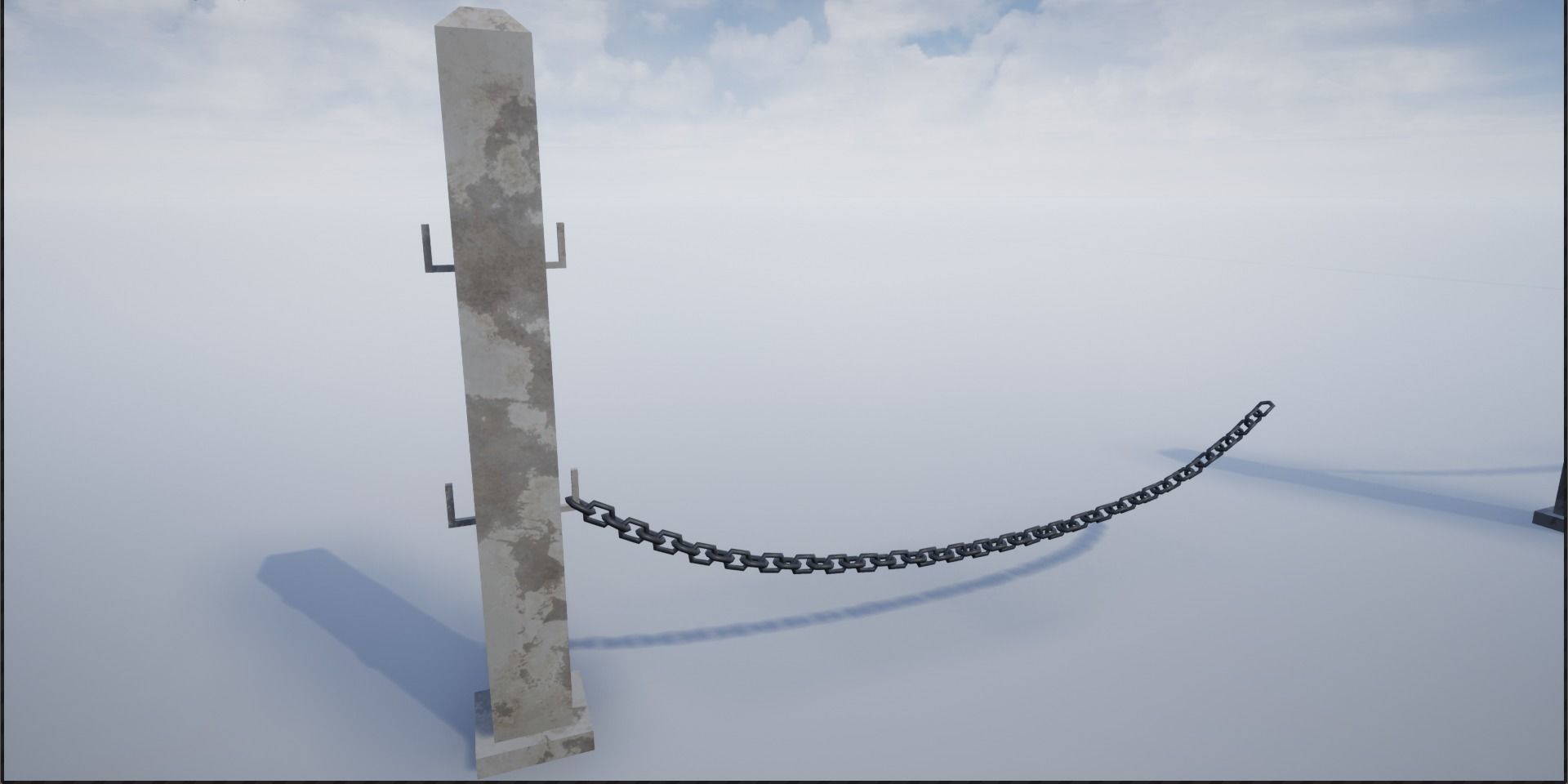 Modular Chained Poles Low-poly 3D model_16