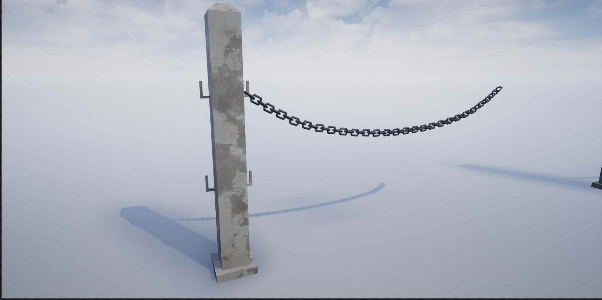 Modular Chained Poles Low-poly 3D model_14