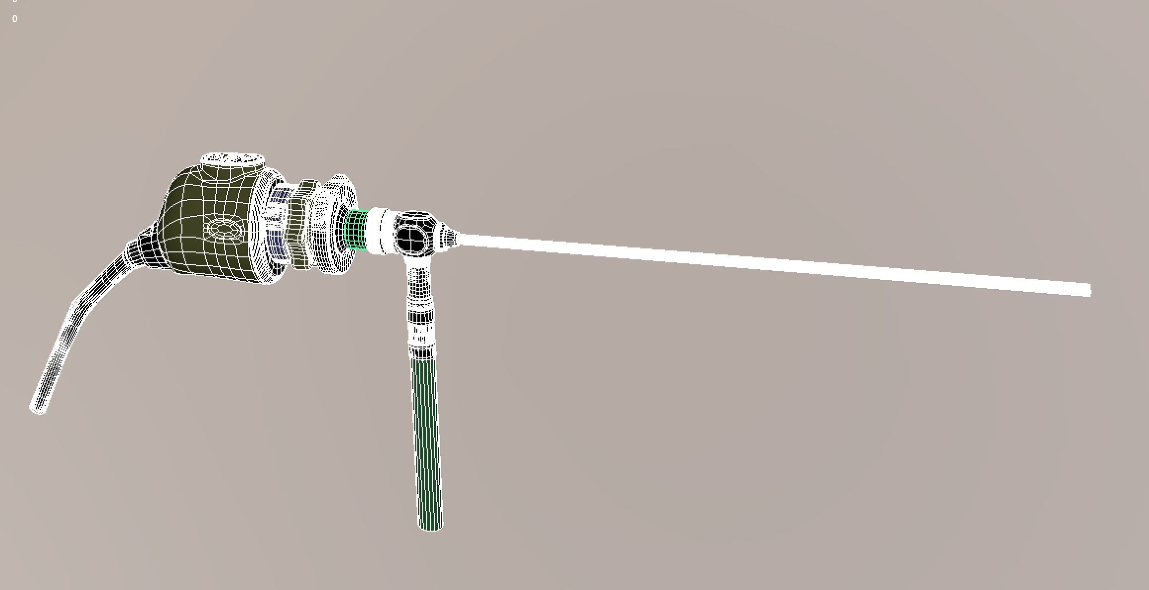 Endoscope  Low-poly 3D model_4