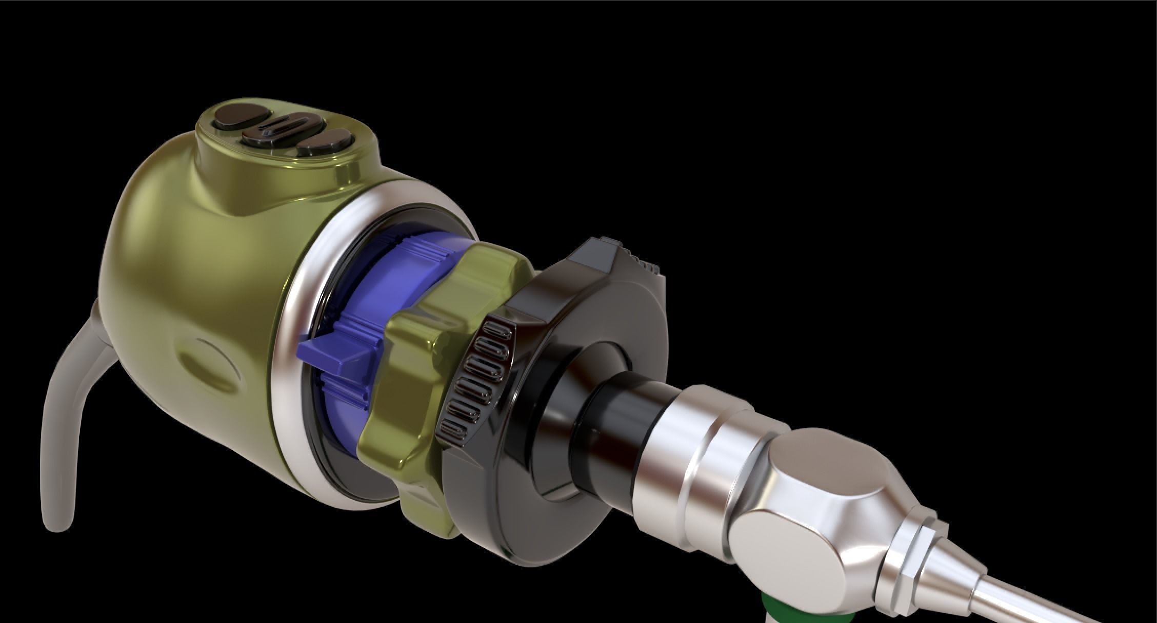 Endoscope  Low-poly 3D model_2