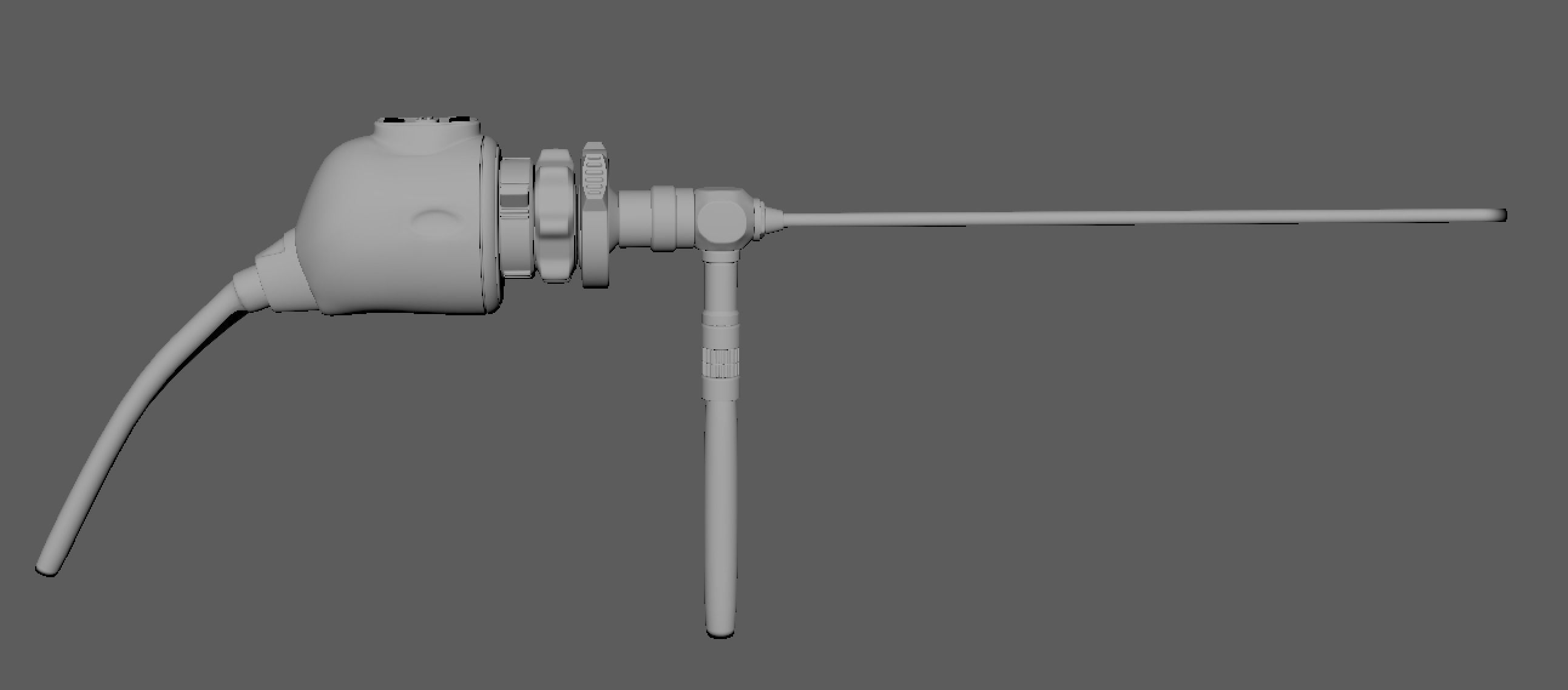 Endoscope  Low-poly 3D model_5