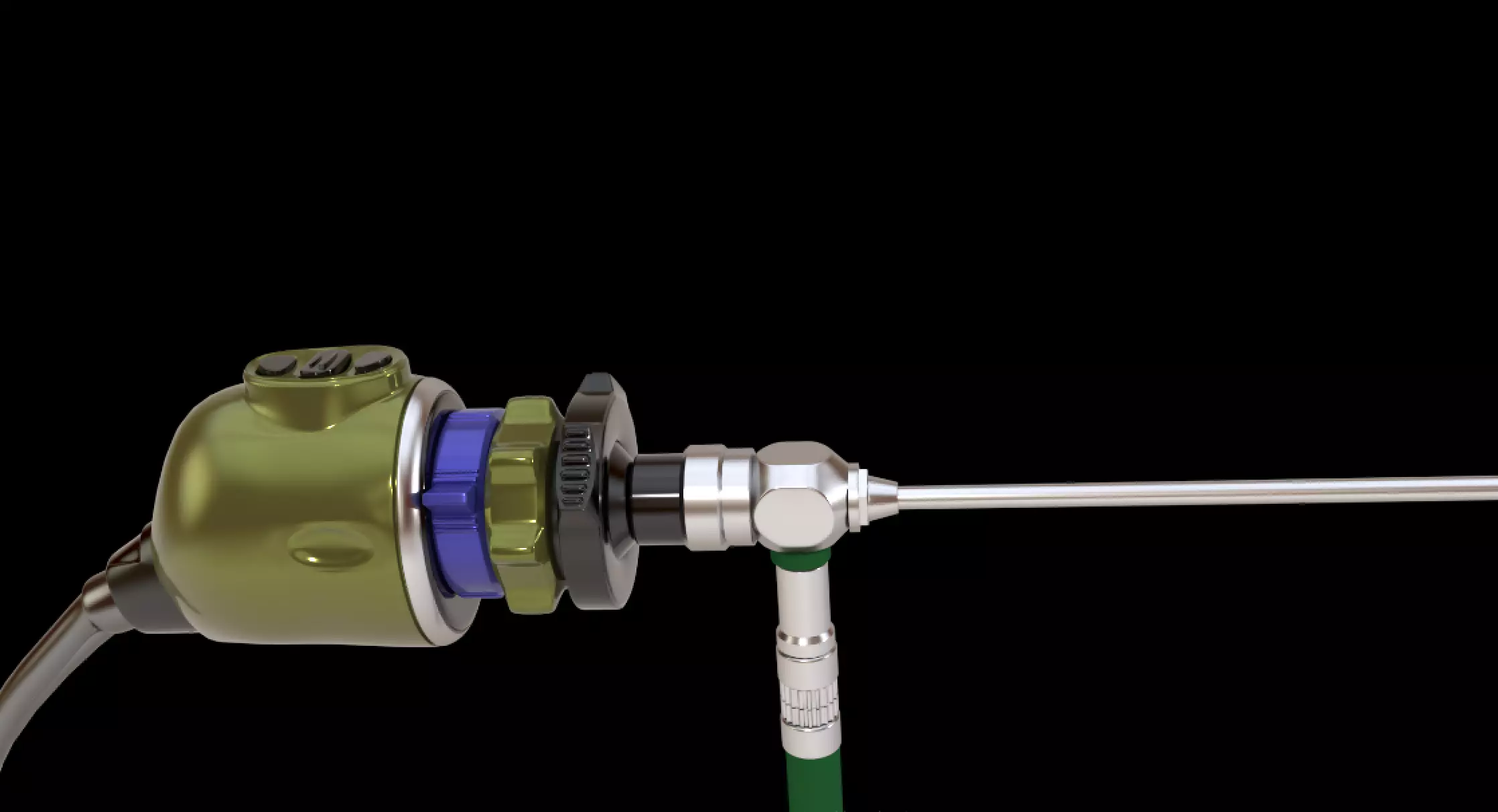 Endoscope  Low-poly 3D model_0