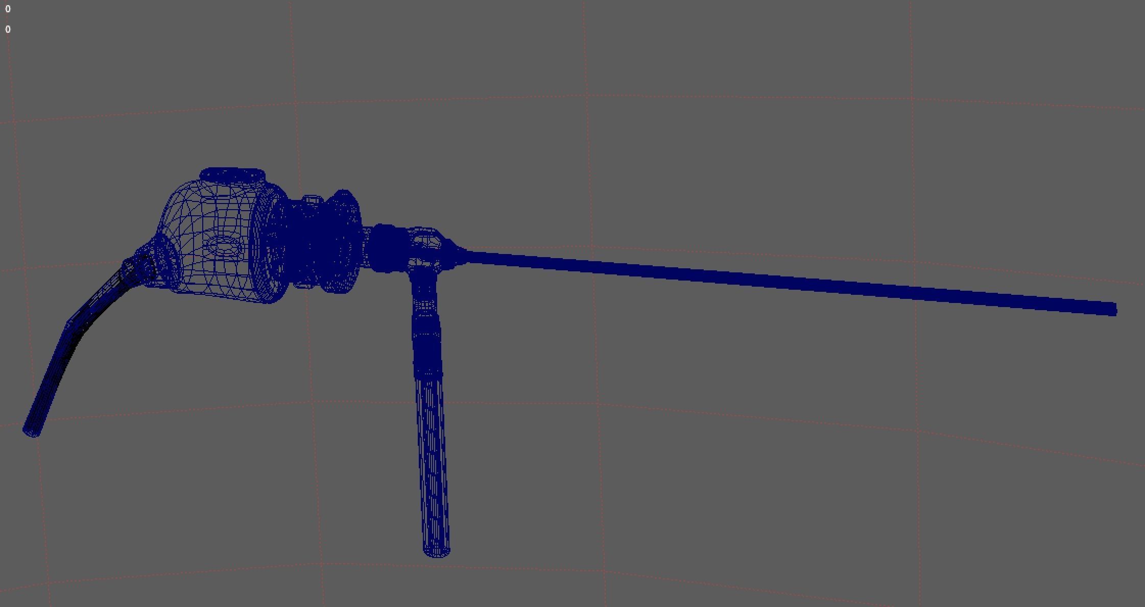 Endoscope  Low-poly 3D model_3