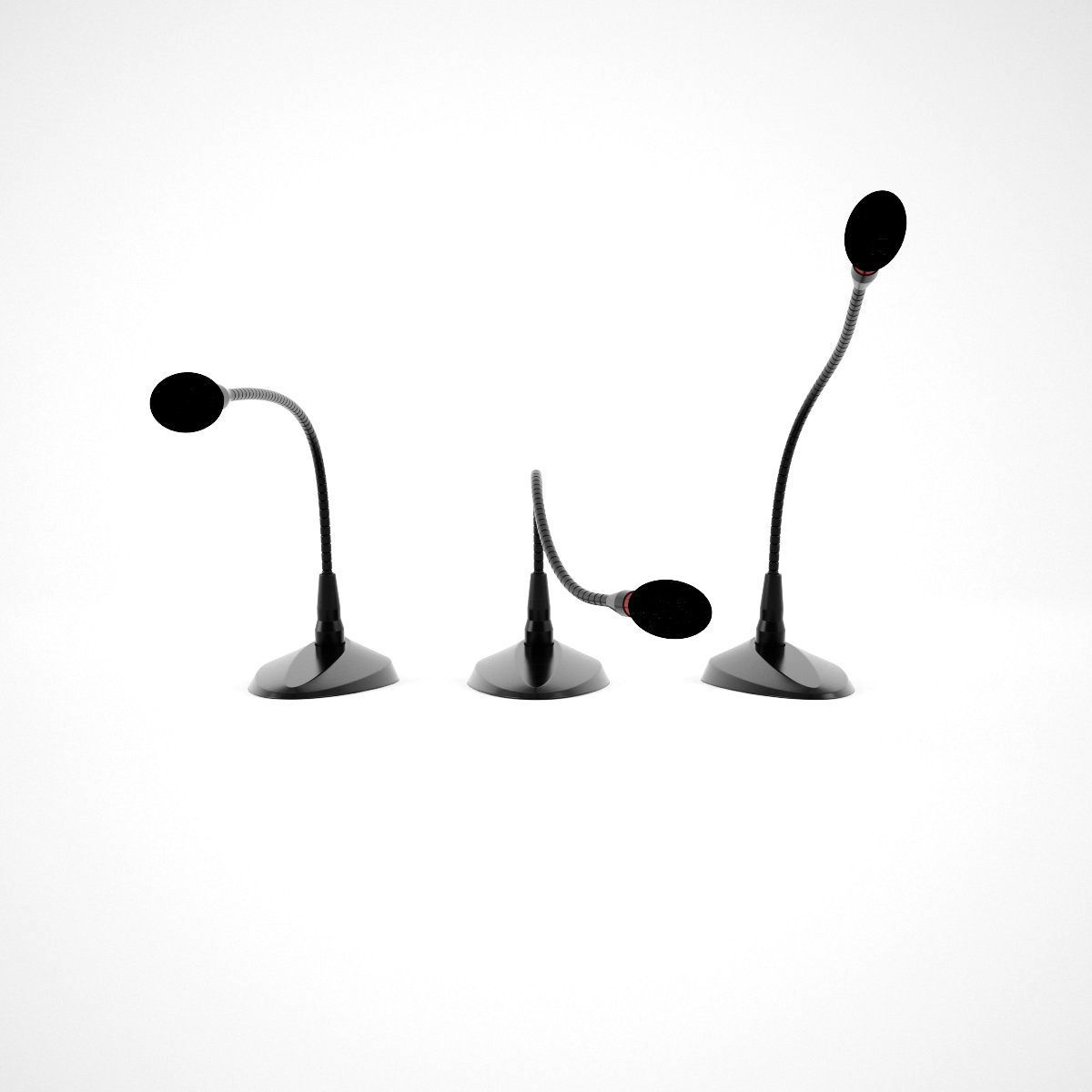 Microphone Office Set 3D model_2