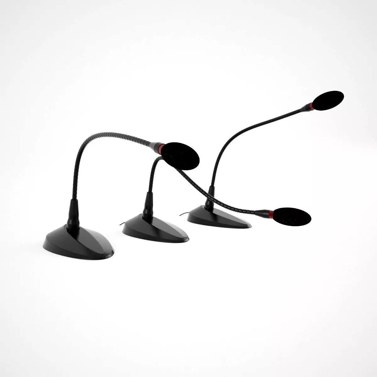 Microphone Office Set 3D model_0