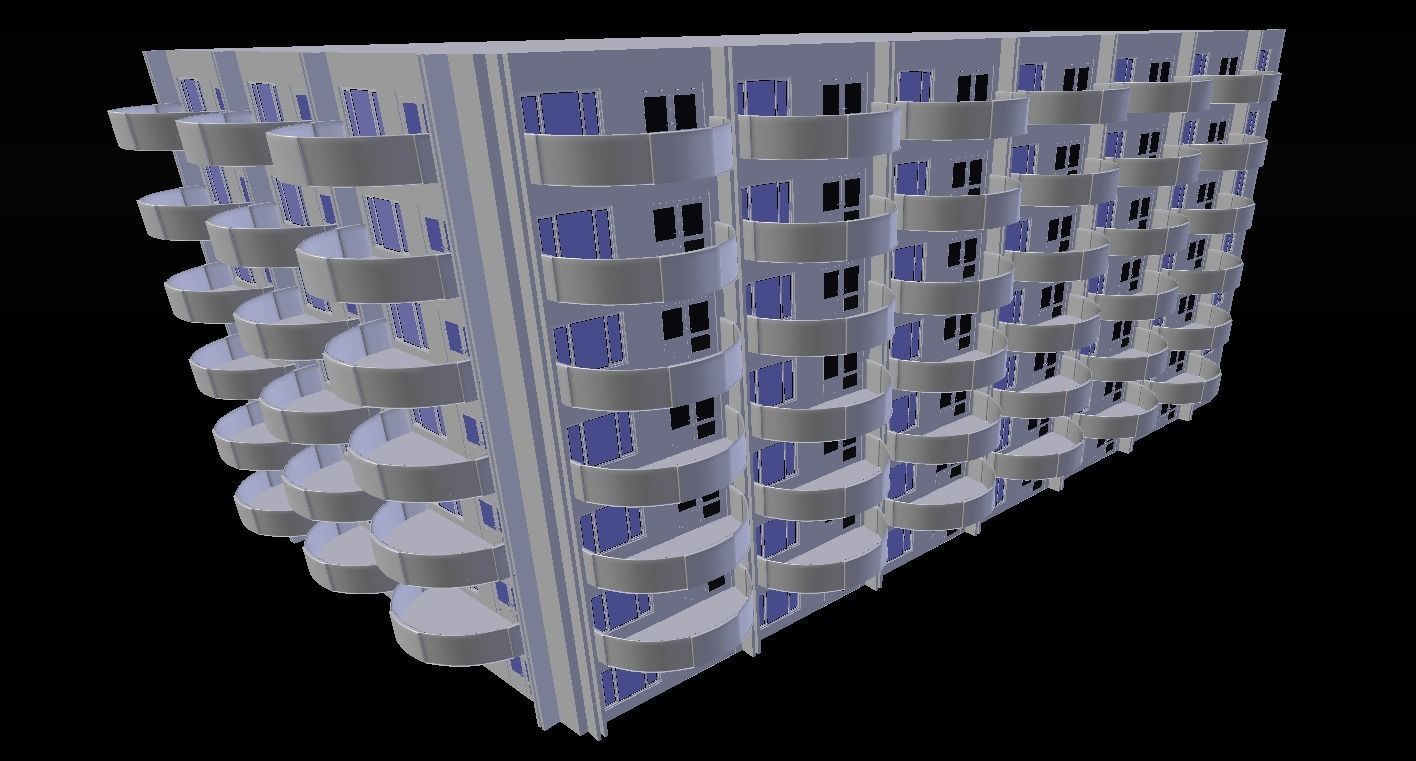 Holiday Flats 3D model_1