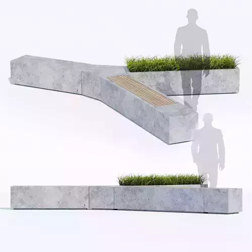 Boxland planter bench