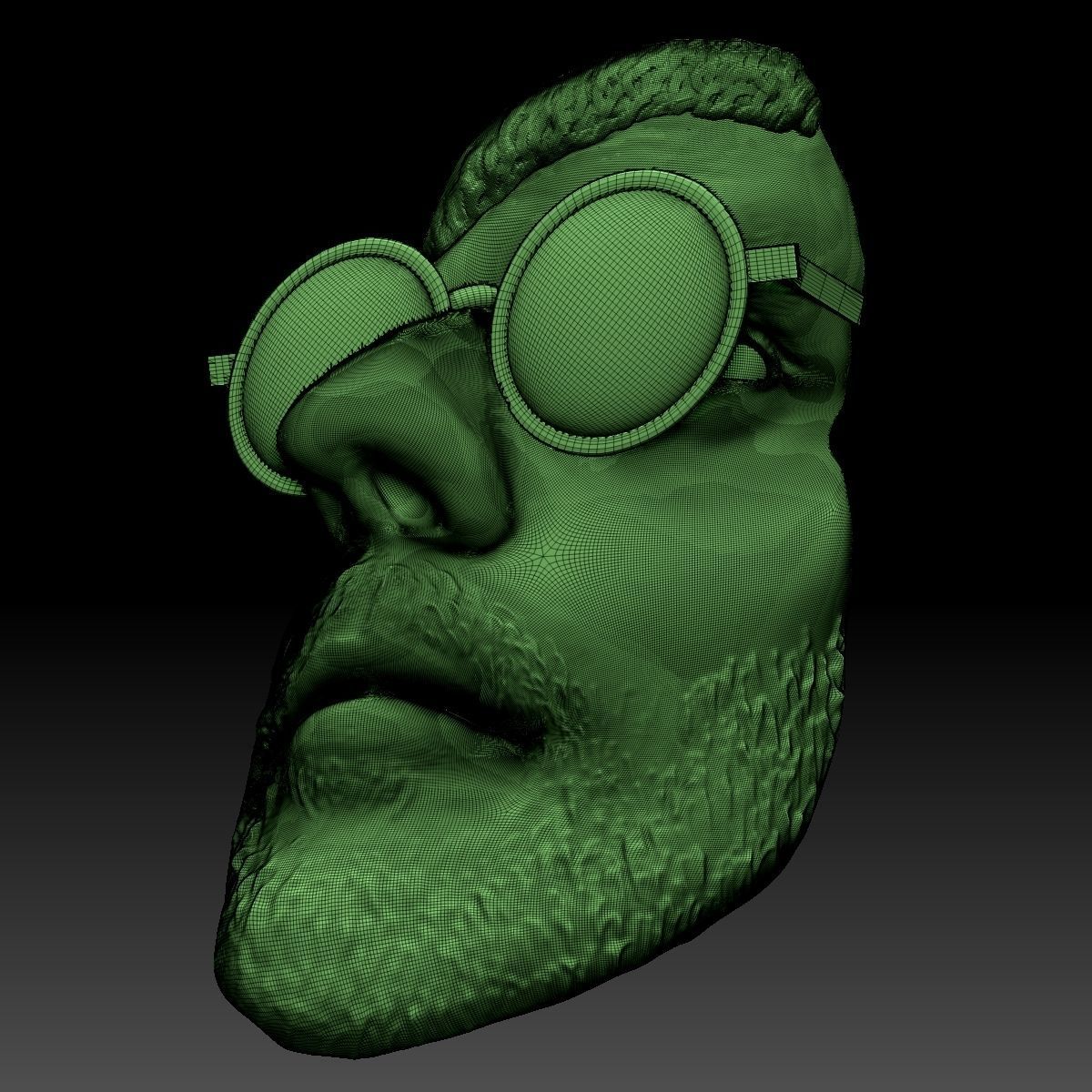 Leon killer portrait bas-relief stl file 3D print model_8