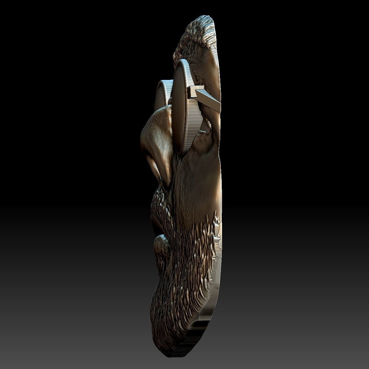 Leon killer portrait bas-relief stl file 3D print model_6