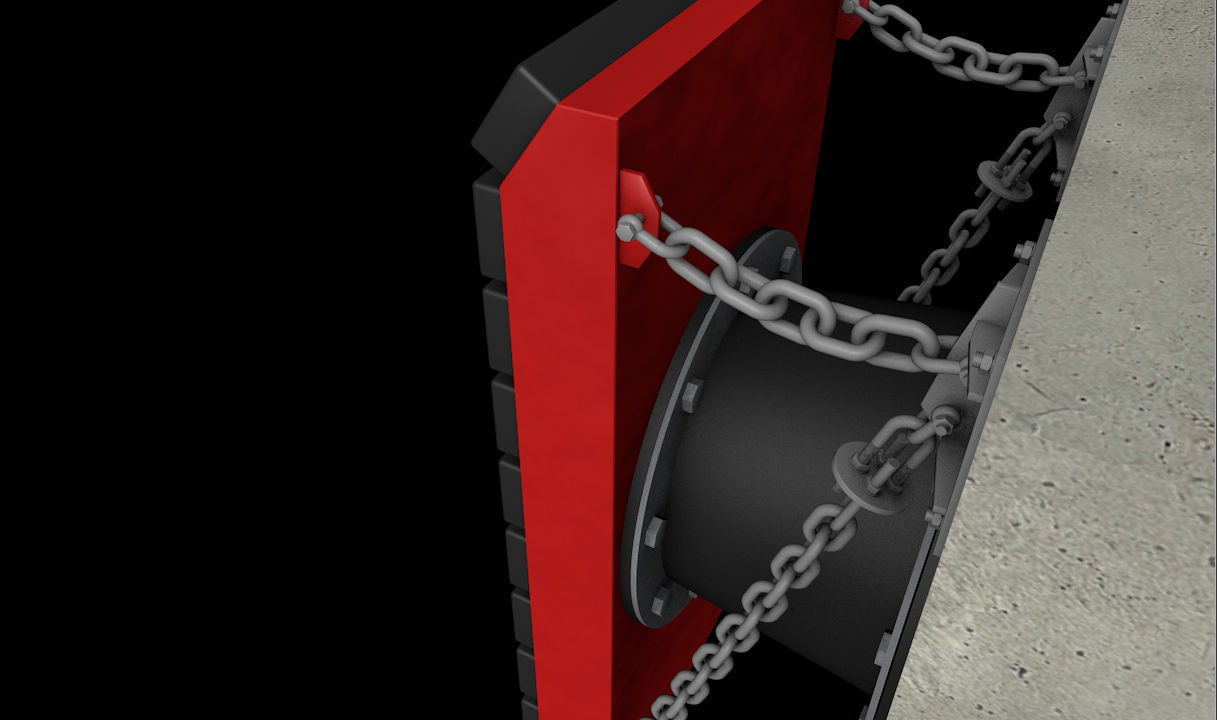 C4D dock fender 3D model_1