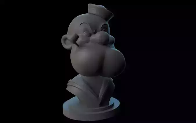 PopEye bust of cartoon character