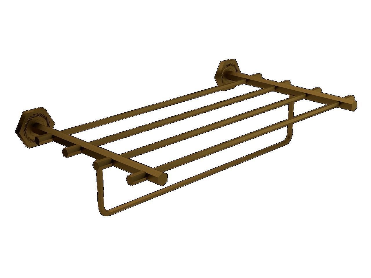 Orchid Spike Towel Shelf 3D model_2