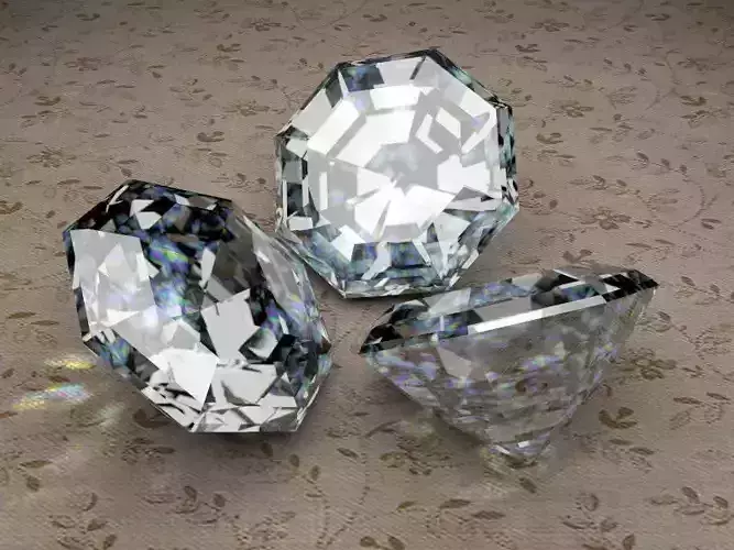 Diamonds three on table
