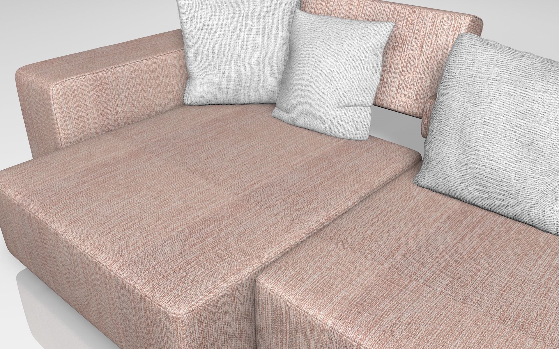 Realistic Sofa with pillows 3D model_7