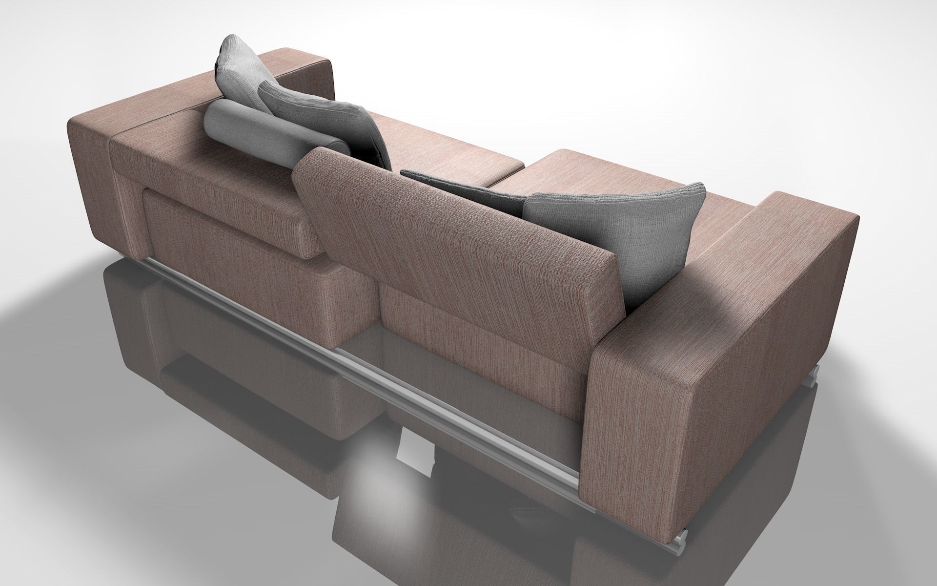 Realistic Sofa with pillows 3D model_4