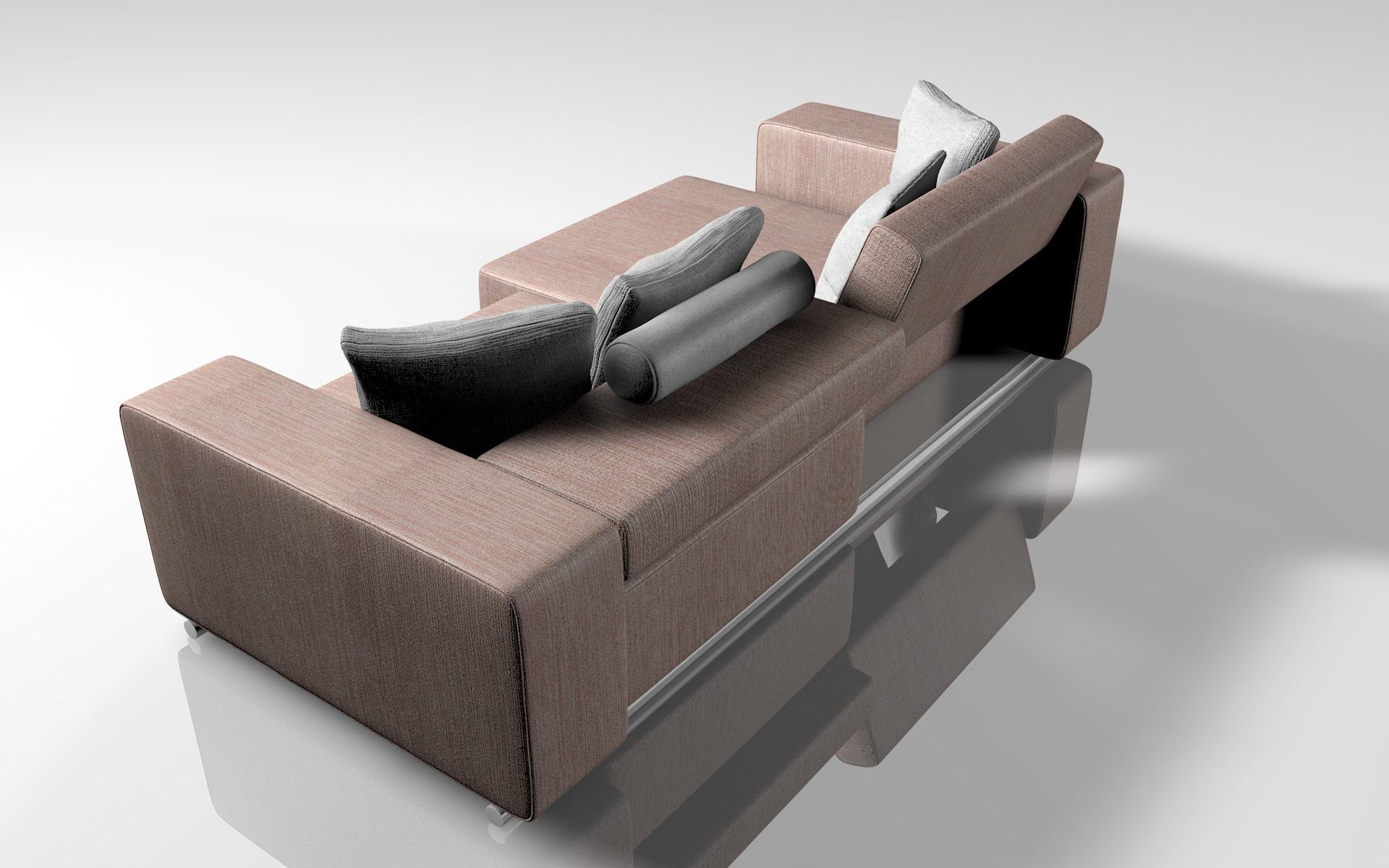 Realistic Sofa with pillows 3D model_5