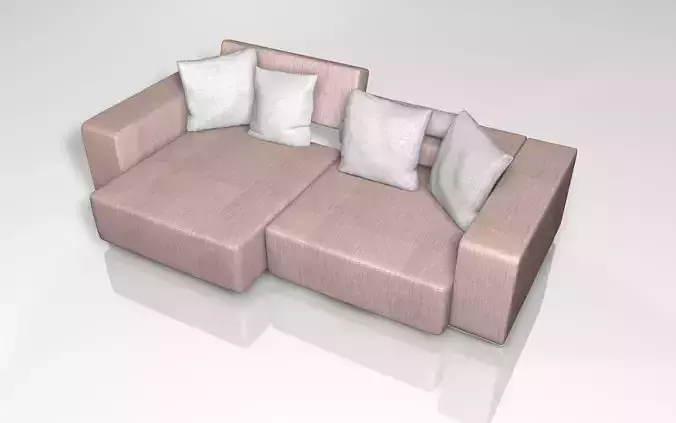 Realistic Sofa with pillows
