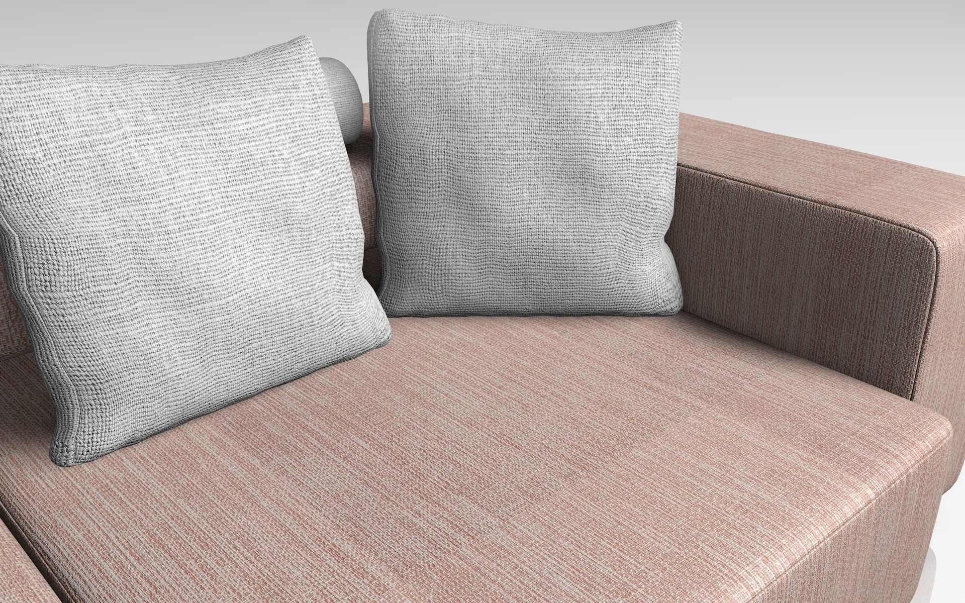 Realistic Sofa with pillows 3D model_6