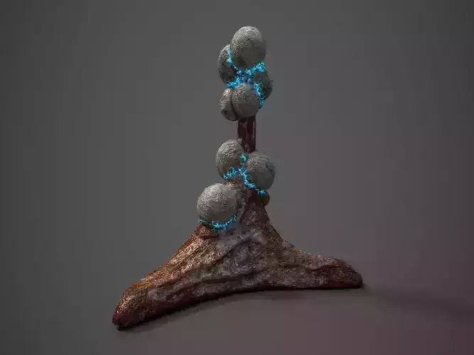 Alien Flora  Low-poly 3D model