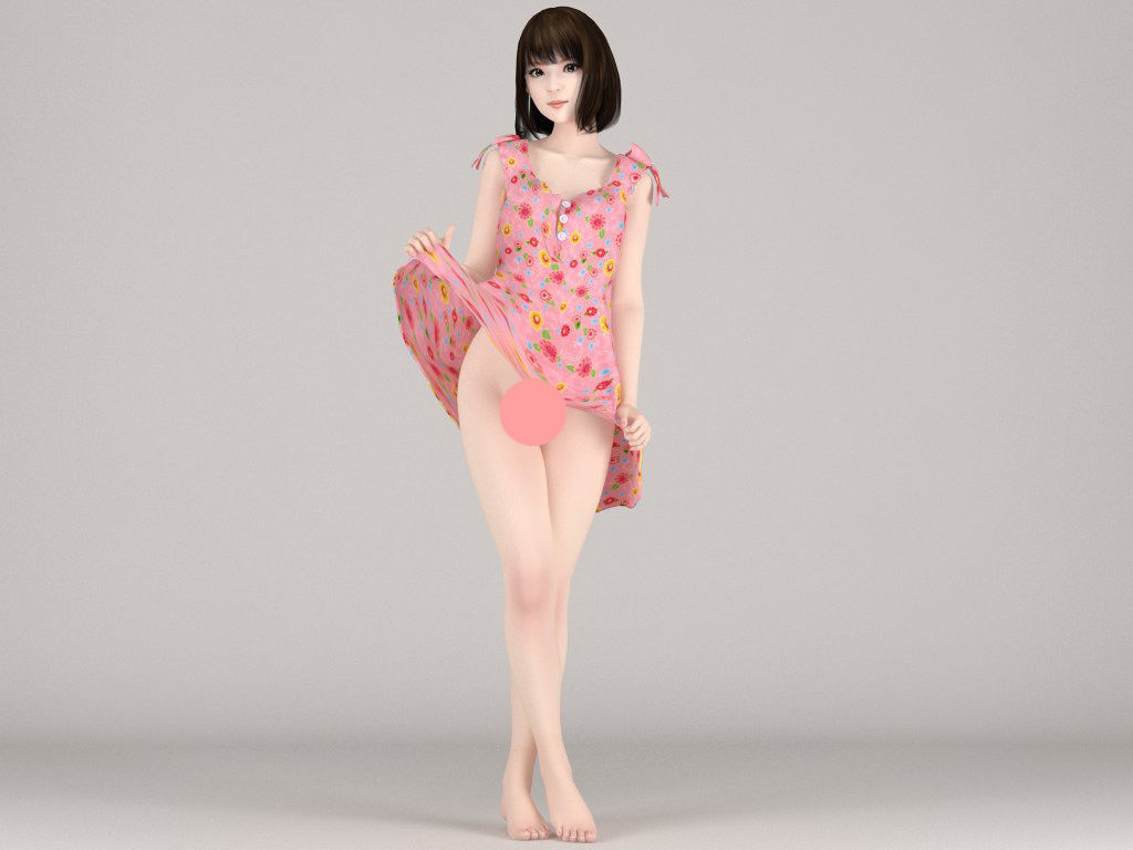 100 nude girls collection 3D model_26