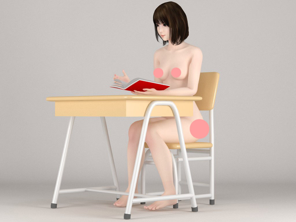 100 nude girls collection 3D model_29