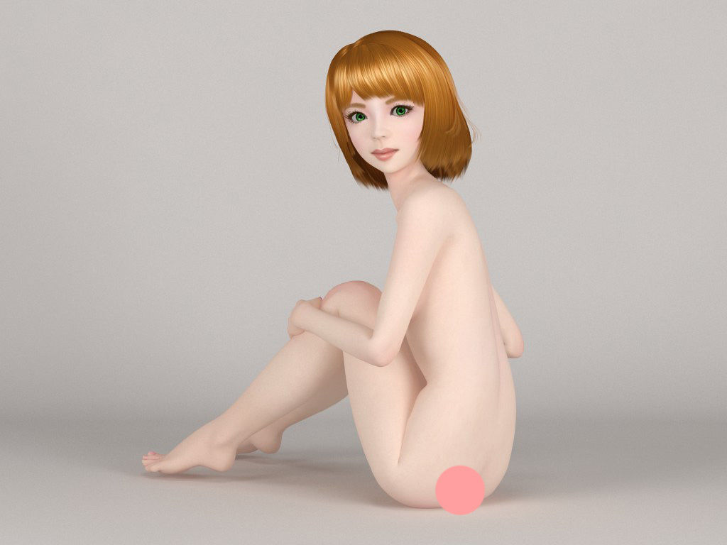 100 nude girls collection 3D model_96