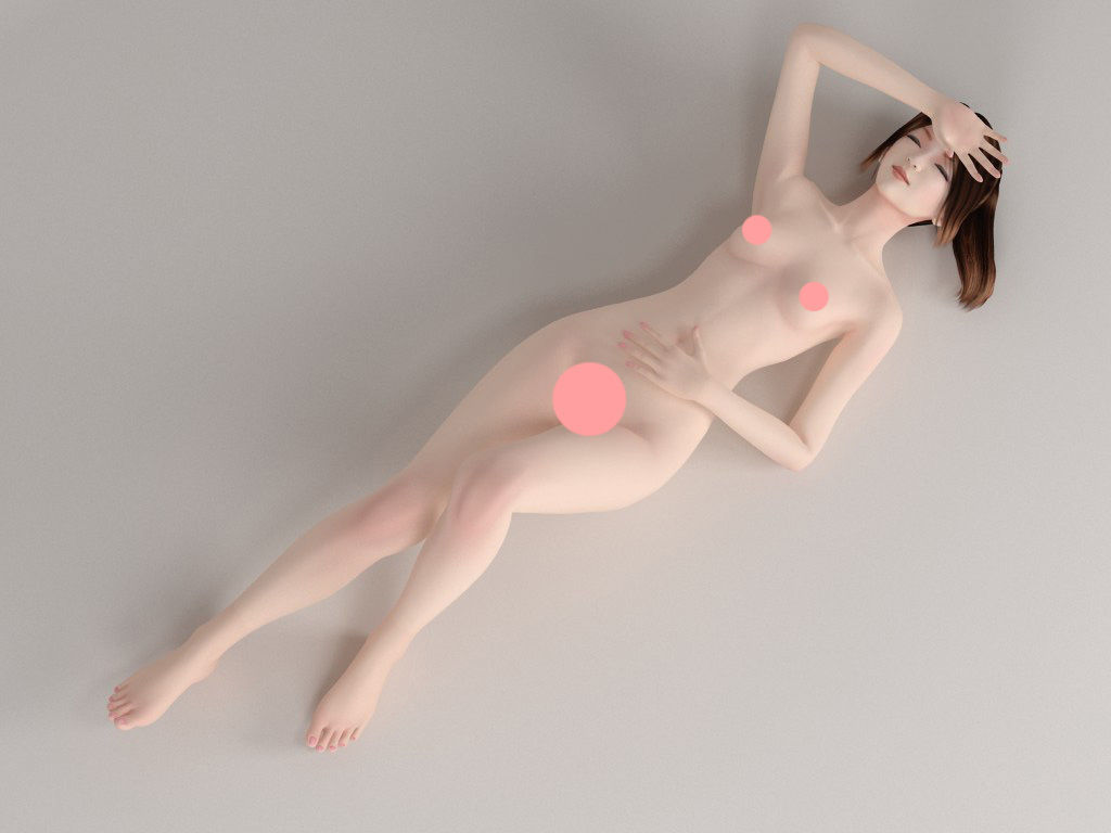 100 nude girls collection 3D model_4