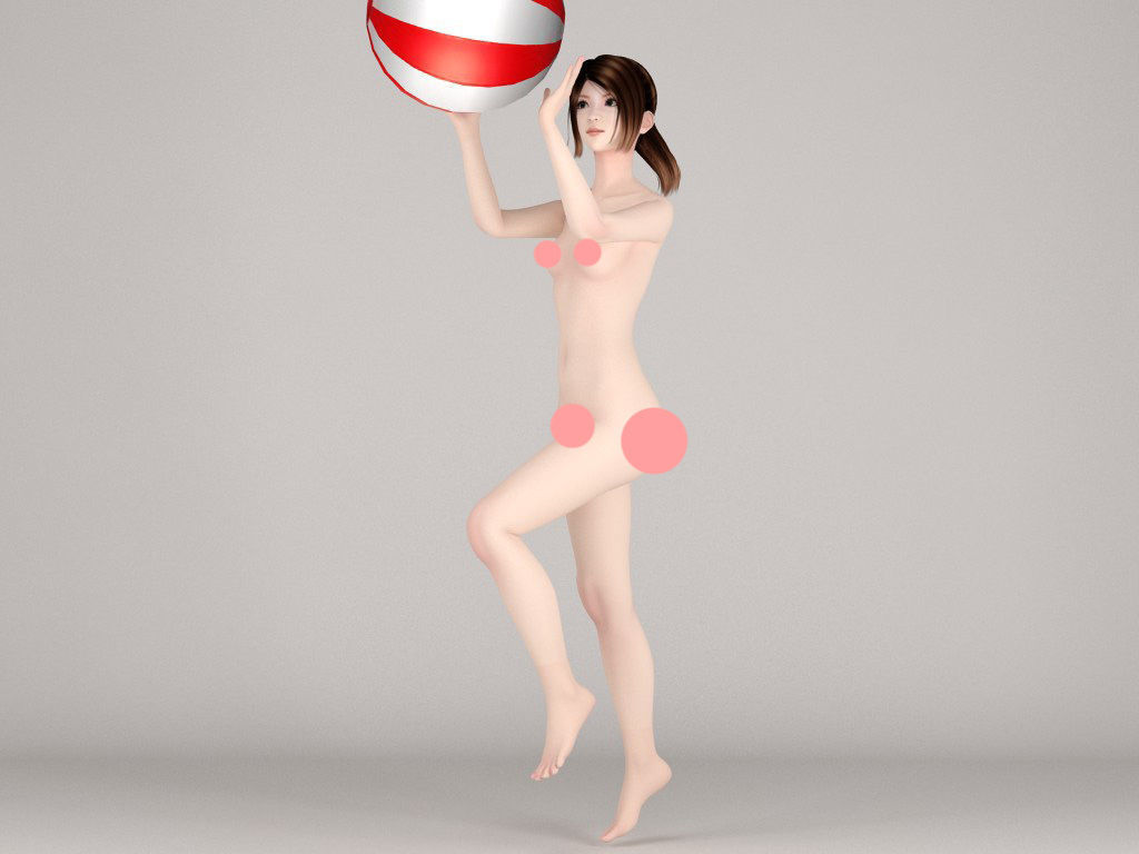 100 nude girls collection 3D model_16