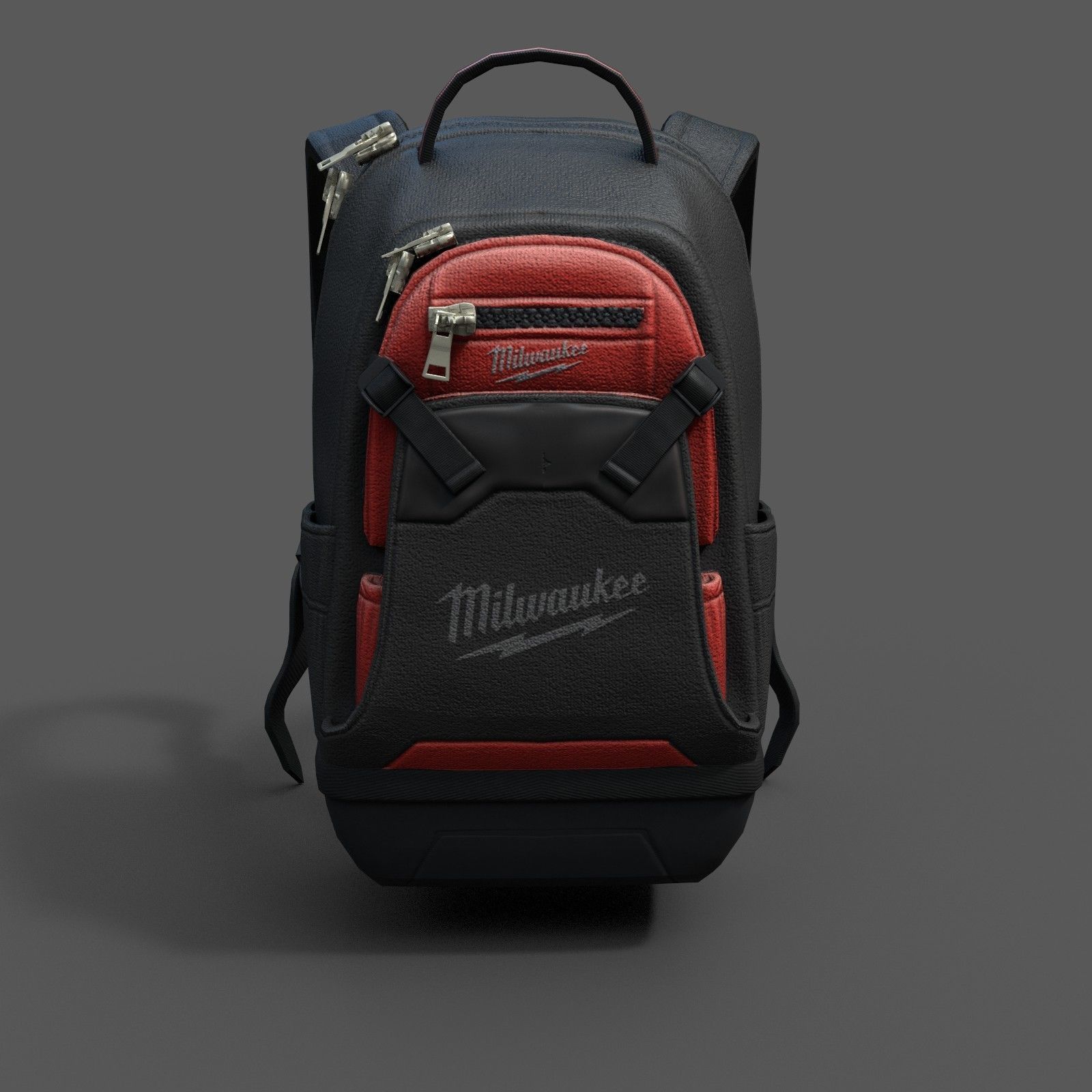 Human Backpack scifi Low-poly 3D model_1