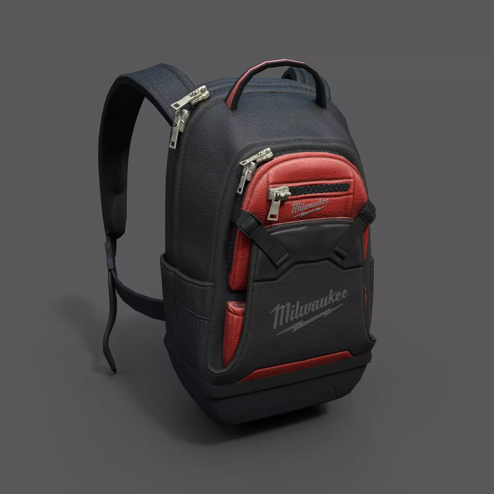 Human Backpack scifi Low-poly 3D model_0