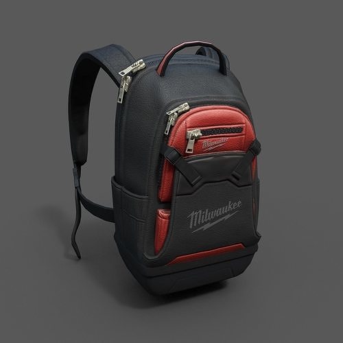 Human Backpack scifi Low-poly 3D model