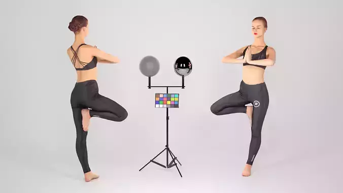 Woman practicing yoga 29 Low-poly 3D model