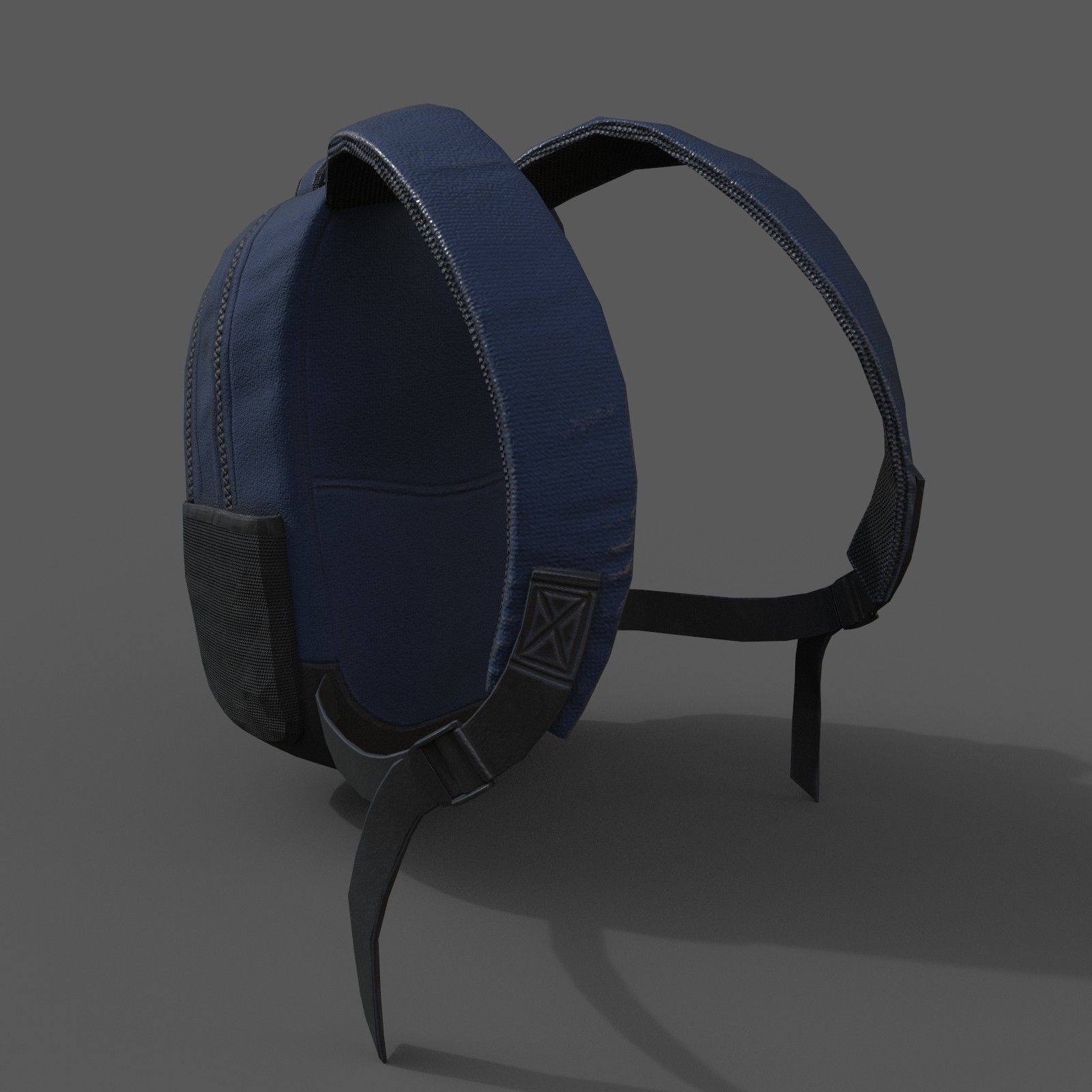 Human Backpack scifi ver 2 Low-poly 3D model_4