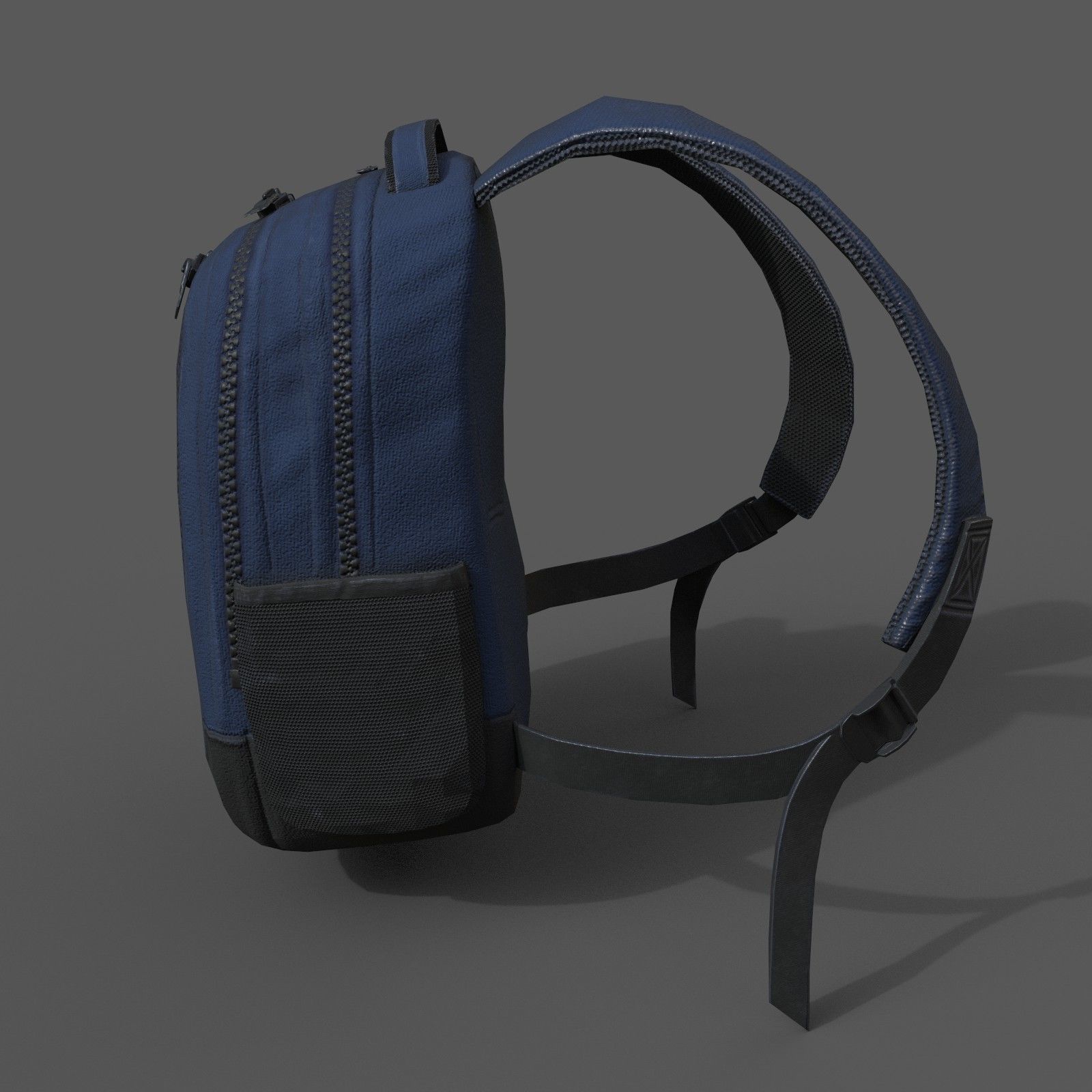 Human Backpack scifi ver 2 Low-poly 3D model_1