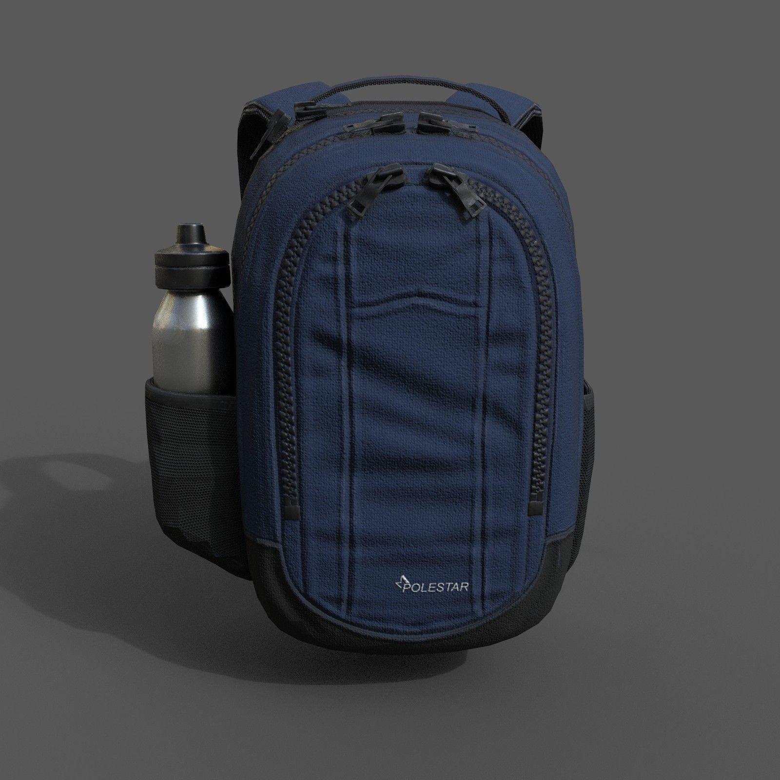 Human Backpack scifi ver 2 Low-poly 3D model_2