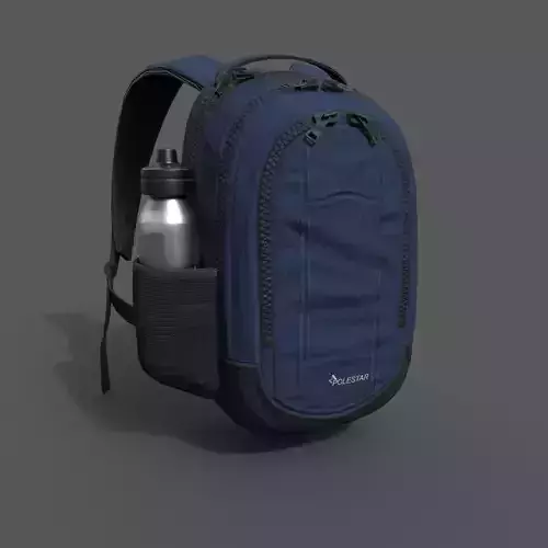 Human Backpack scifi ver 2 Low-poly 3D model