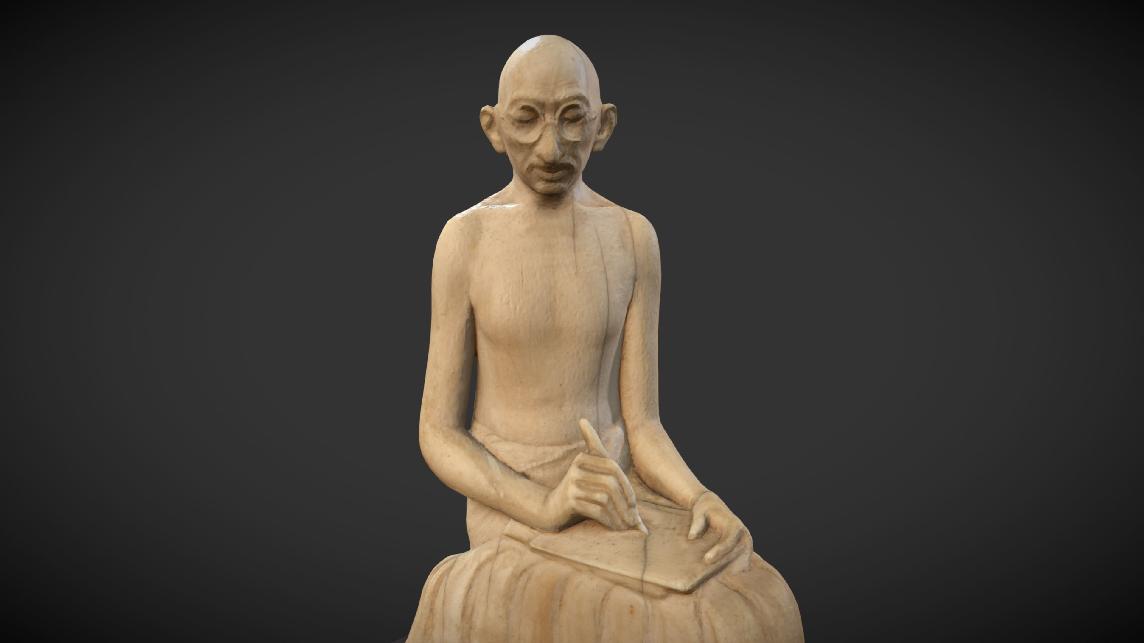 Ivory Gandhi v2 Low-poly 3D model_7