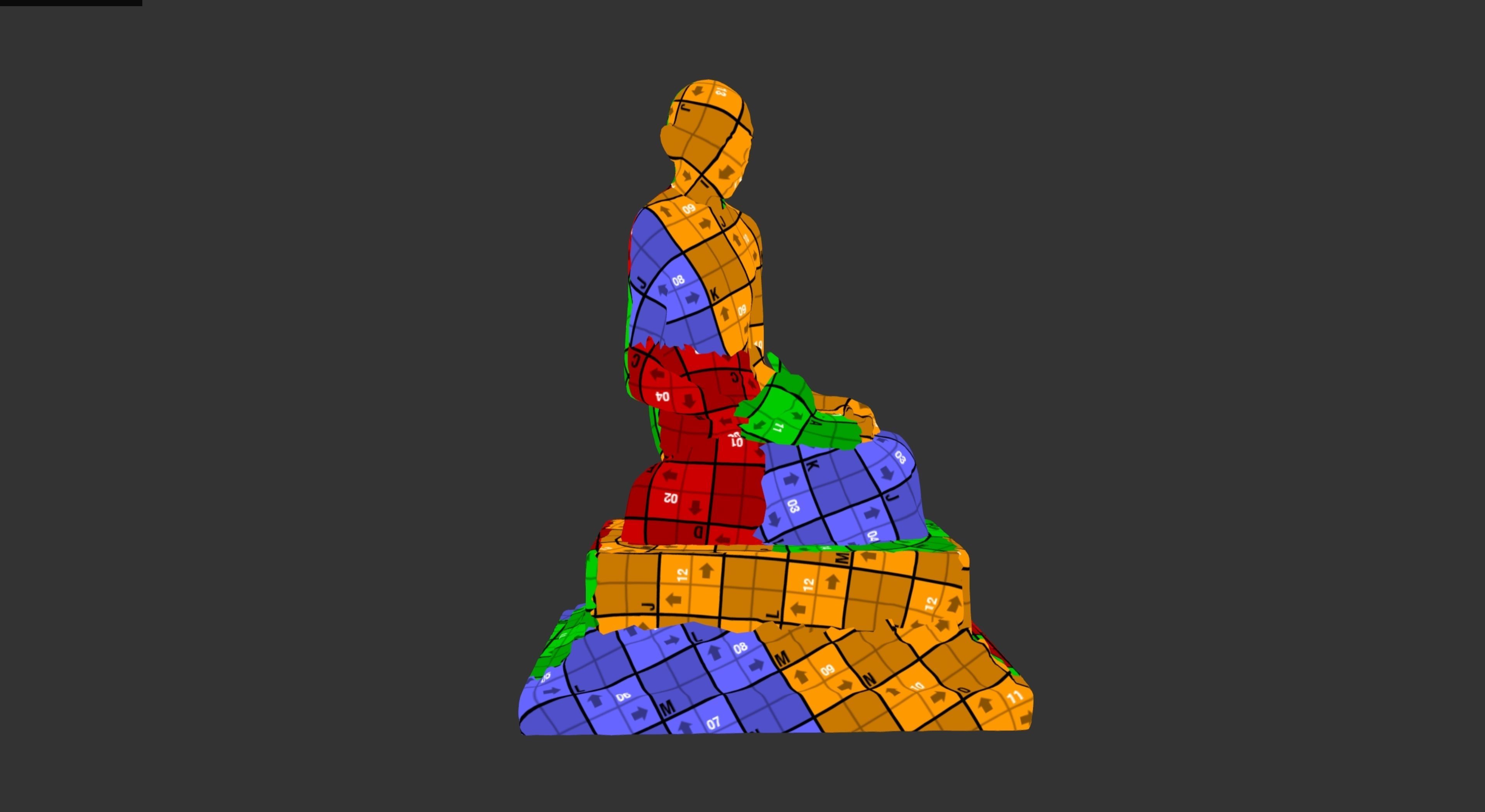 Ivory Gandhi v2 Low-poly 3D model_35
