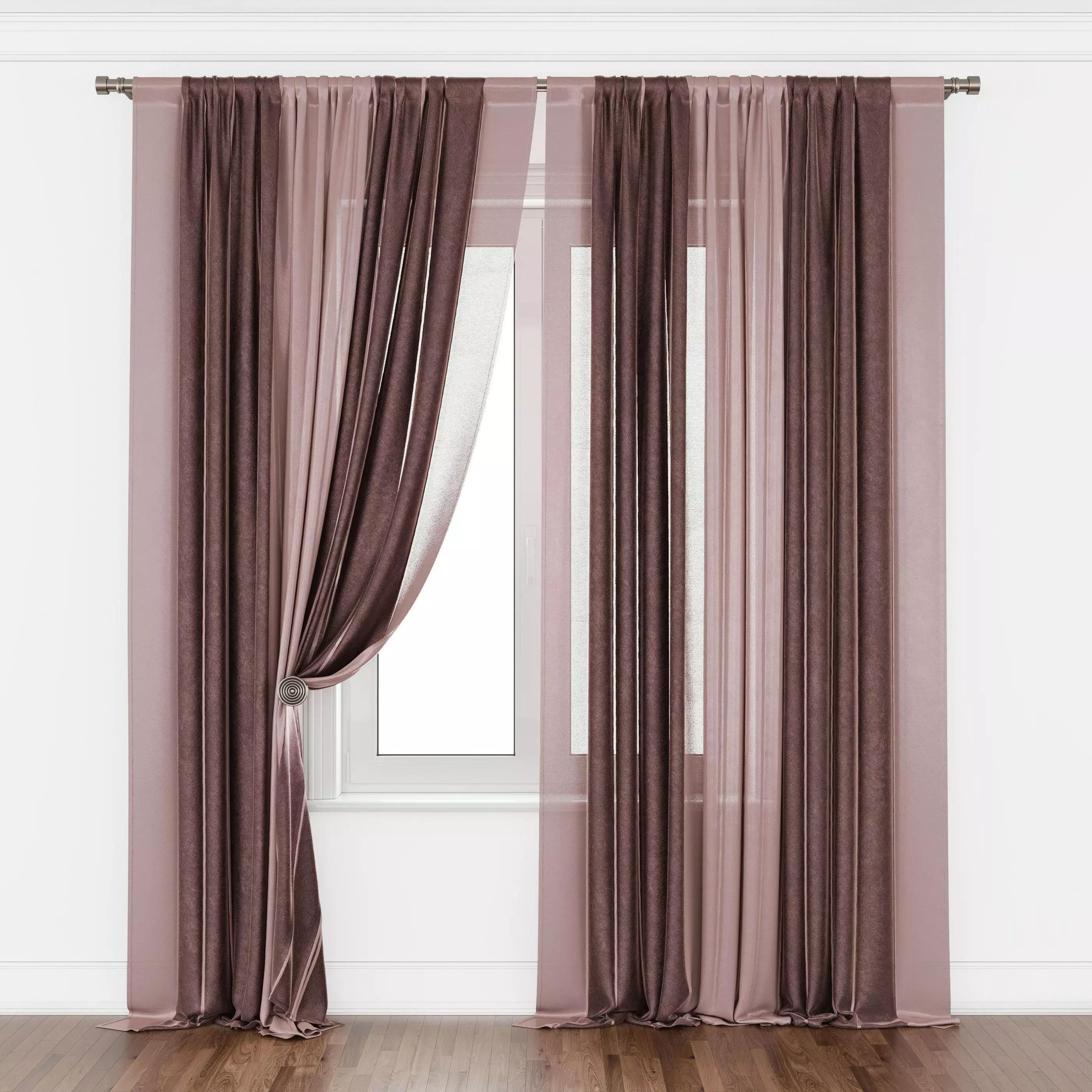 Curtain 9 sheer curtains - 3D model