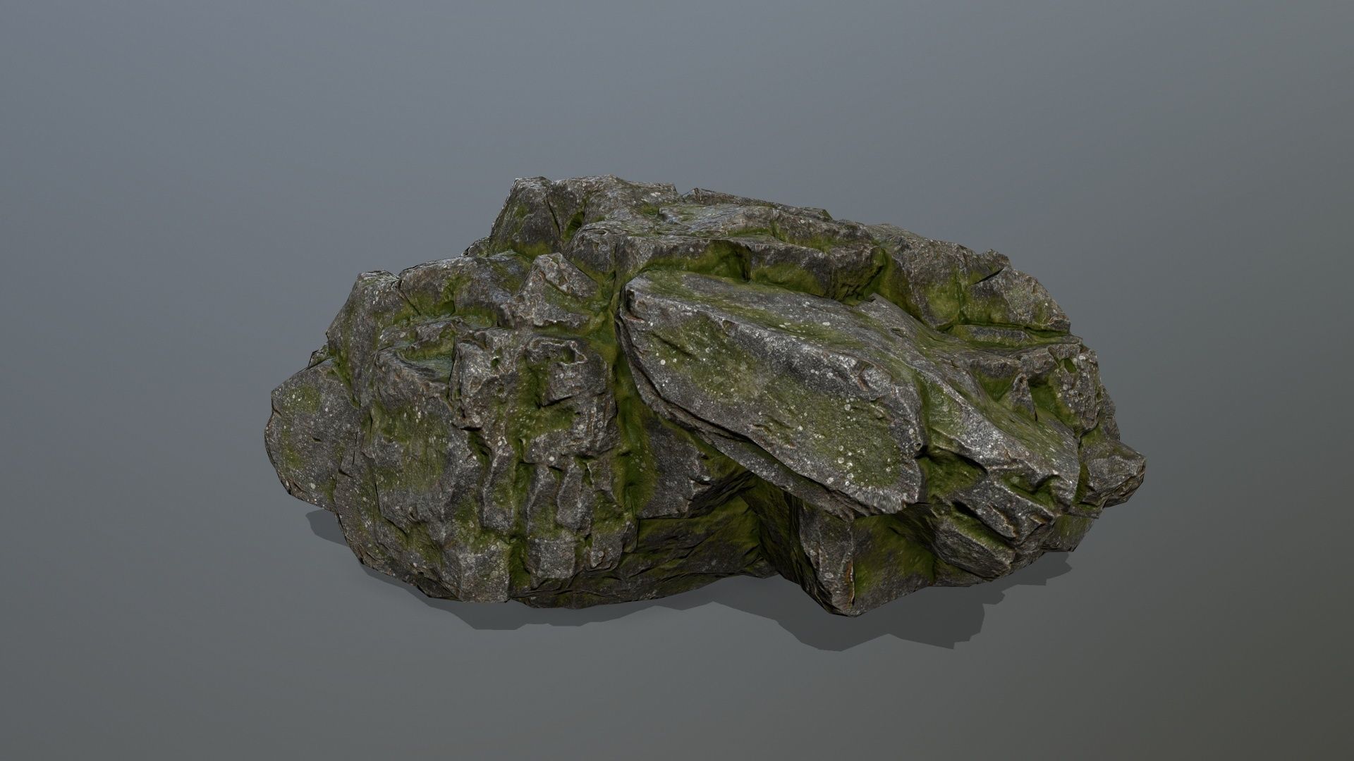 mossy rocks Low-poly 3D model_17