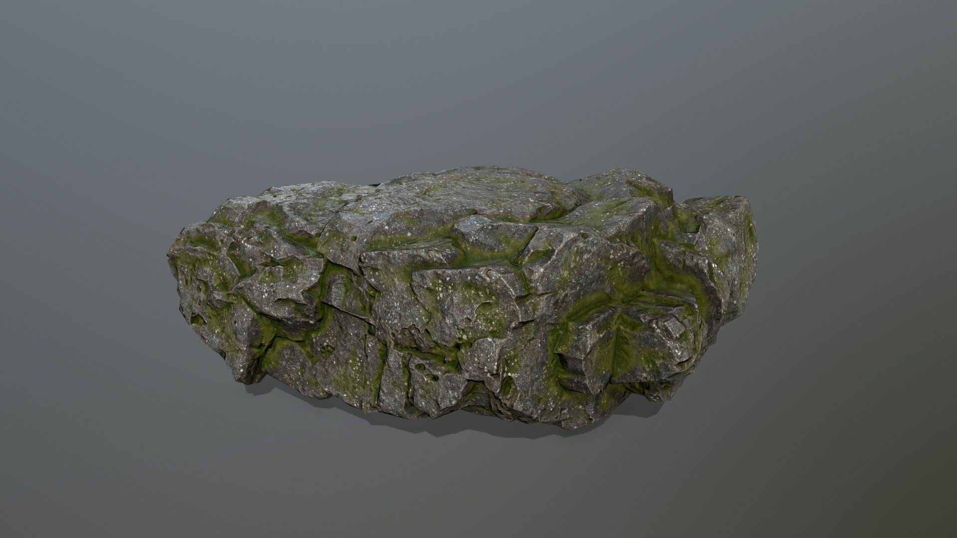 mossy rocks Low-poly 3D model_15