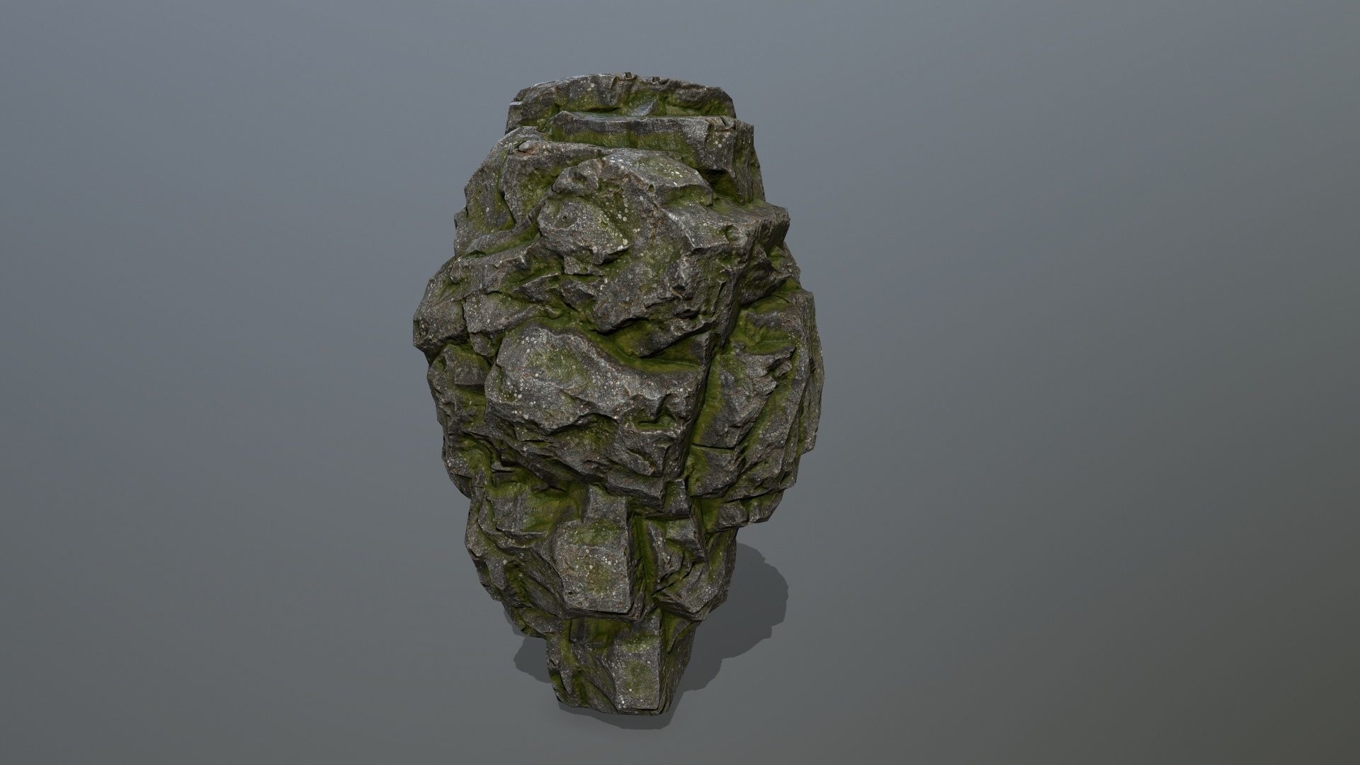 mossy rocks Low-poly 3D model_9