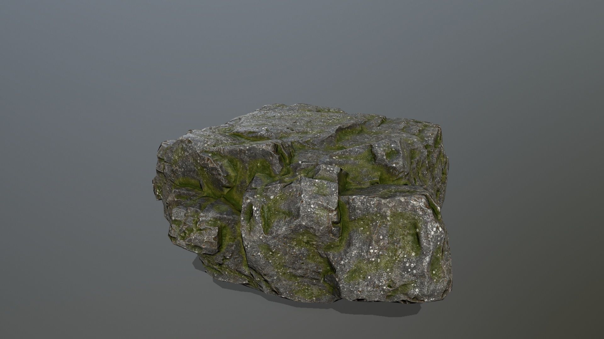 mossy rocks Low-poly 3D model_14