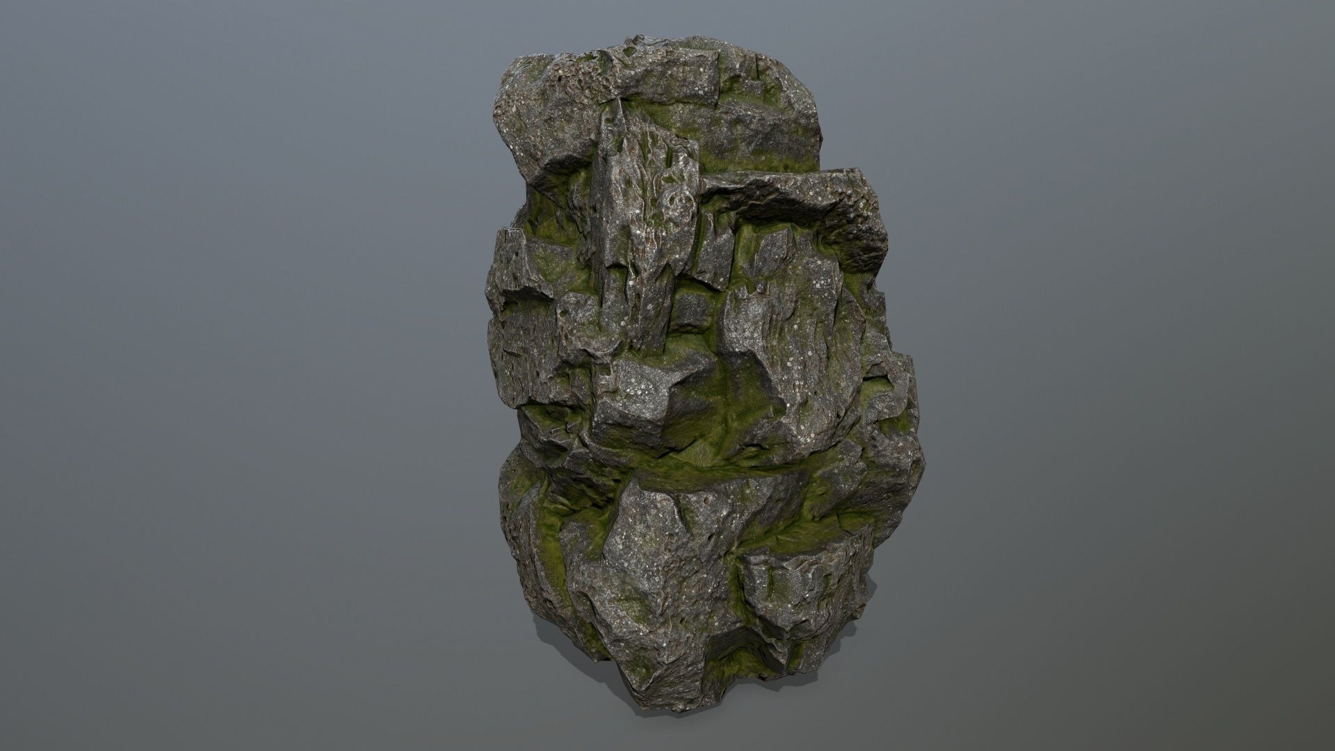 mossy rocks Low-poly 3D model_11