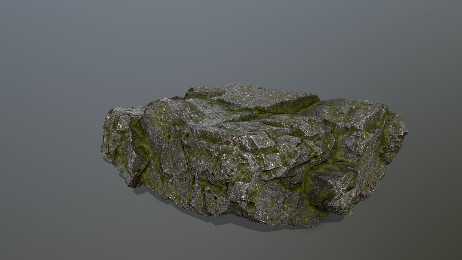 mossy rocks Low-poly 3D model_13