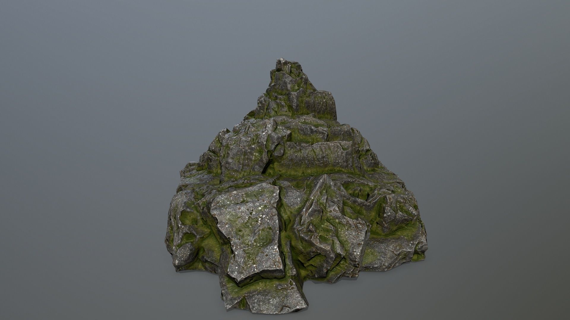 mossy rocks Low-poly 3D model_5