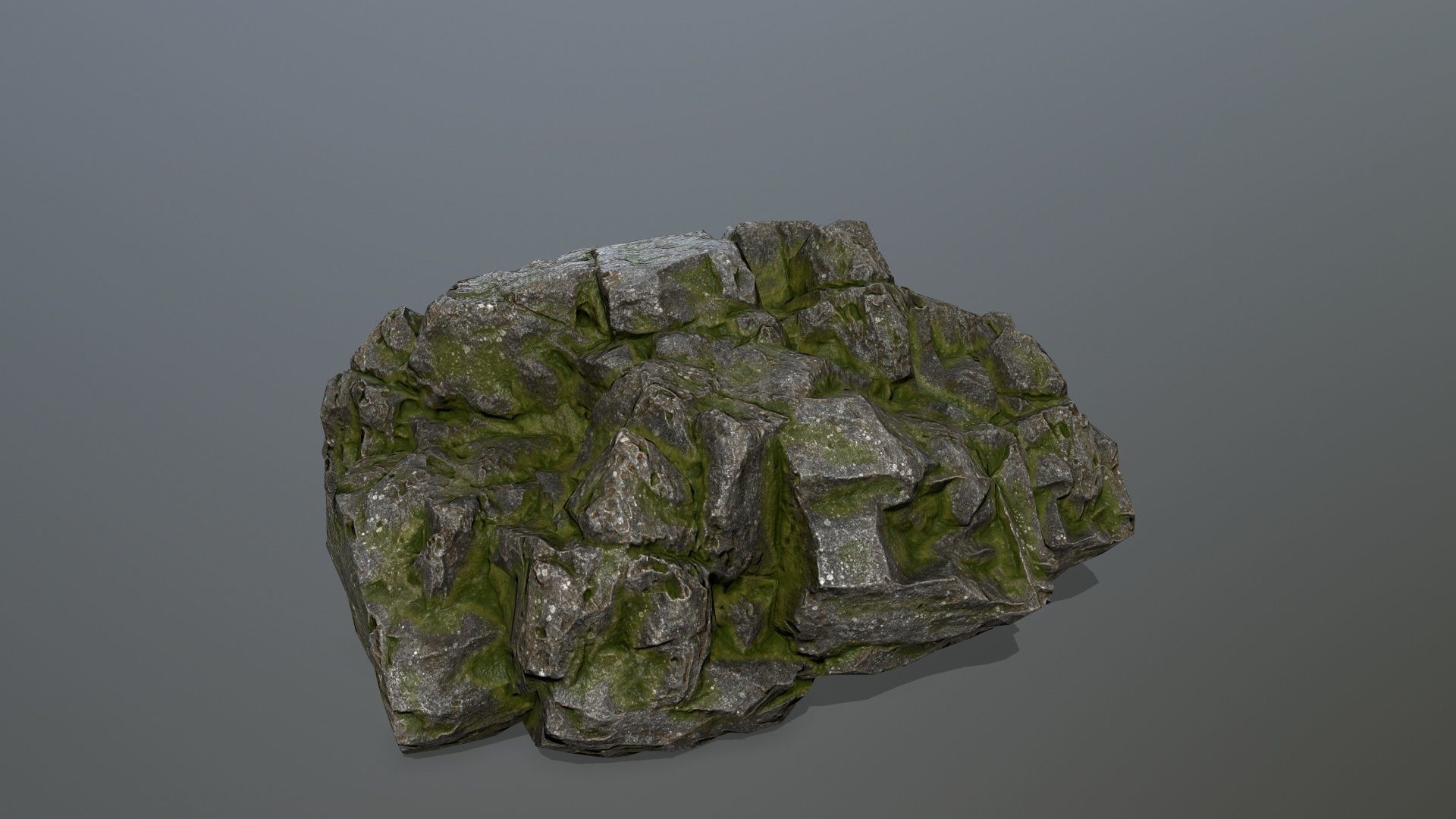mossy rocks Low-poly 3D model_18