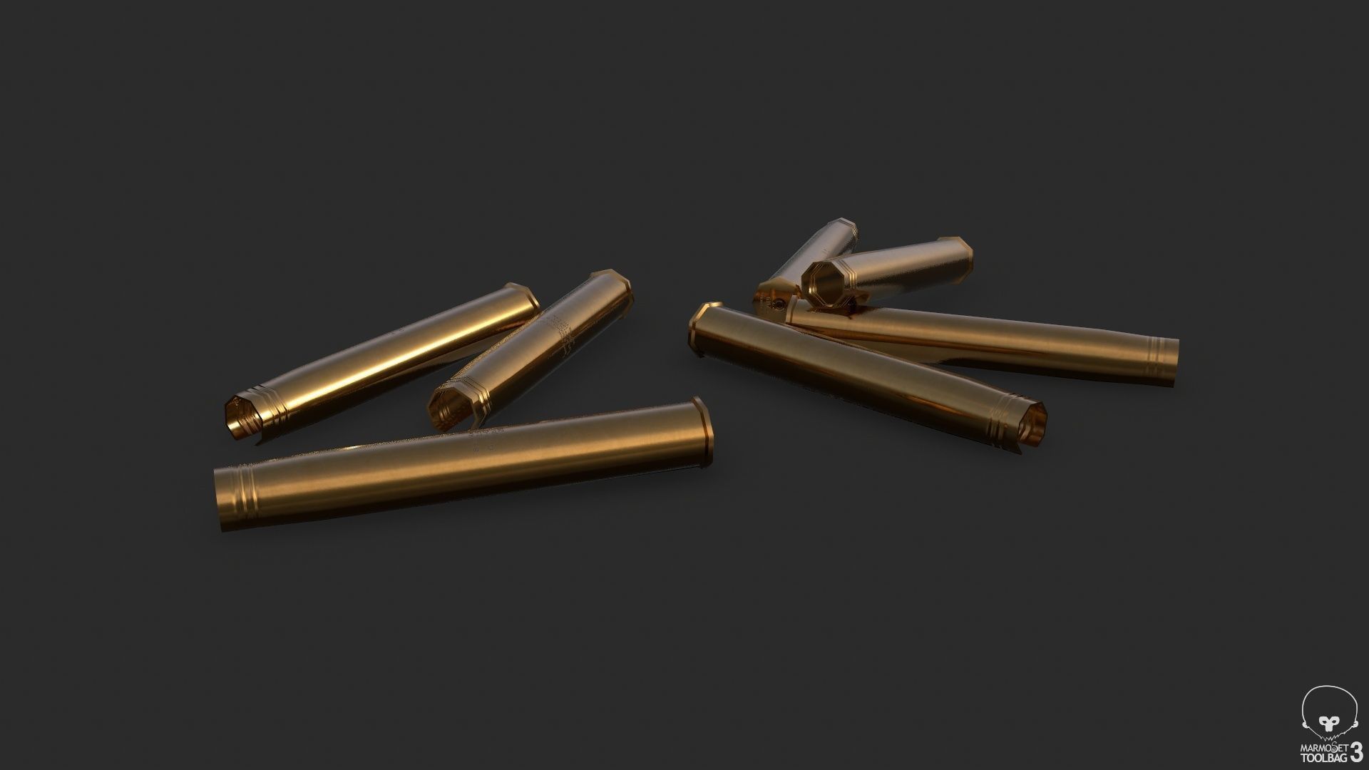 German 88mm FLAK Ammo Low-poly 3D model_15