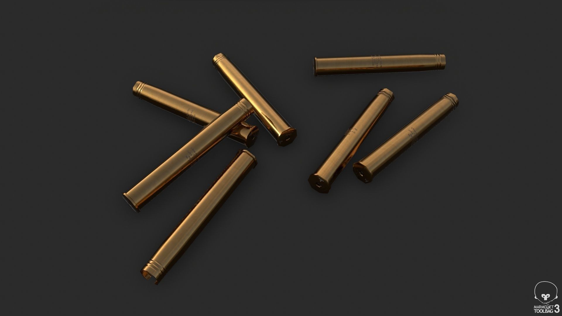 German 88mm FLAK Ammo Low-poly 3D model_13